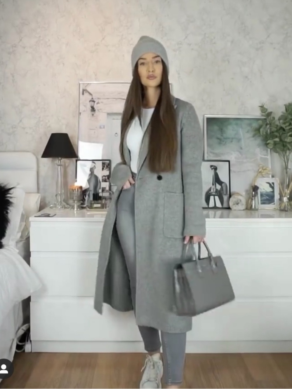 Mango Light Grey Single-Breasted Trench Coat